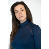 Women's navy MERINO turtleneck with long sleeves
