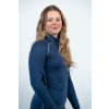 Women's navy MERINO turtleneck with long sleeves