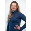 Women's navy MERINO turtleneck with long sleeves