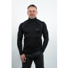 Men's MERINO turtleneck black with long sleeves
