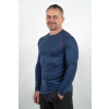 Men's navy MERINO long sleeve shirt