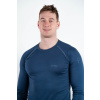 Pánské navy MERINO triko s dlouhým rukávem