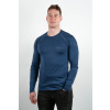 Men's navy MERINO long sleeve shirt