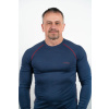 Men's navy MERINO long sleeve shirt