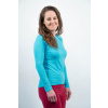 Turquoise MERINO long-sleeve t-shirt