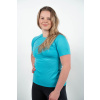 Turquoise MERINO short-sleeve t-shirt