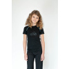 Dětské černé MERINO triko s krátkým rukávem