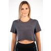 Dámský šedý MERINO crop top