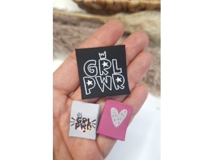 Tkaný štítok Mix GRL PWR 3