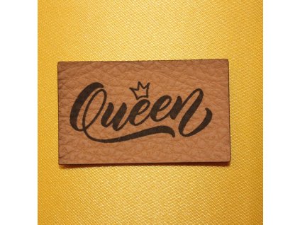 Štítik - Queen  koženkový štítok