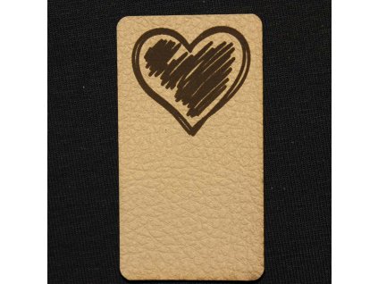 Štítok na lem - srdce