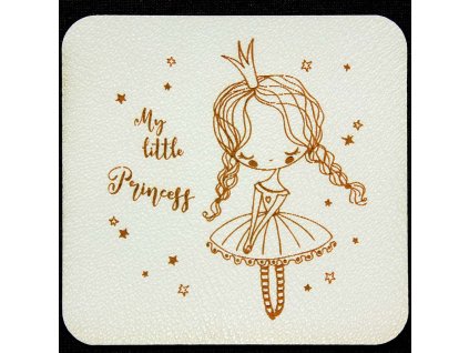 Štítok - Little princess  koženkový štítok