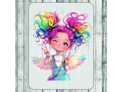 DTF transfer/nažehľovačka Farebná anjelka 1