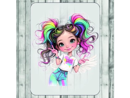DTF transfer/nažehľovačka Farebná anjelka 4