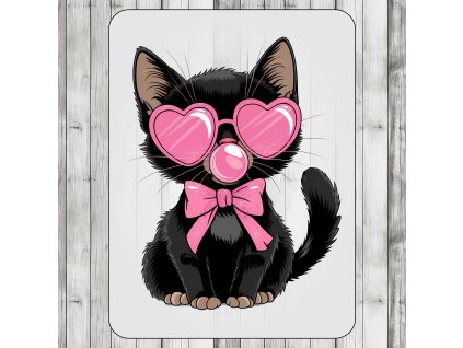 DTF transfer/nažehľovačka Mačička s bublinou