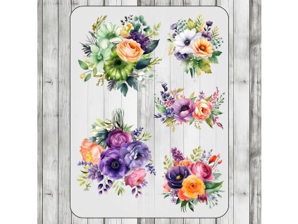 DTF transfer/nažehľovačka Kvety mix 9