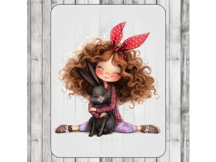 DTF transfer/nažehľovačka Dievčatko so zajkom 8