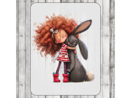 DTF transfer/nažehľovačka Dievčatko so zajkom 10