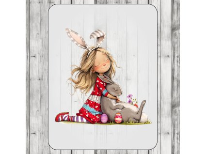 DTF transfer/nažehľovačka Dievčatko so zajkom 12
