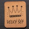 Štítok - Velký šéf (CZ)  koženkový štítok
