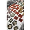 Koženkový štítok Včielka ornamenty
