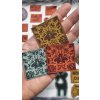 Koženkový štítok Včielka ornamenty