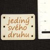 Koženkový štítok - Jediný svého druhu (CZ)  koženkový štítok
