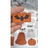 Koženkový štítok Halloween netopier I