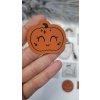 Koženkový štítok Halloween Tekvička I