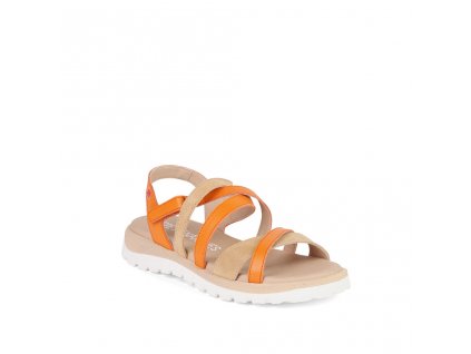 Dámské kožené sandály PEPE MENARGUES oranžové