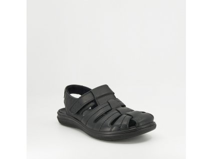 Pánské kožené sandály s plnou špicí v černé barvě IMAC