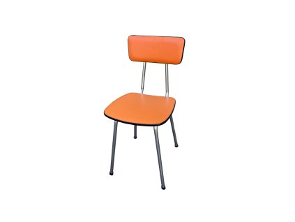 Židle oranžová koženka s vadou