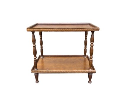 Retro stolek hnědé moření