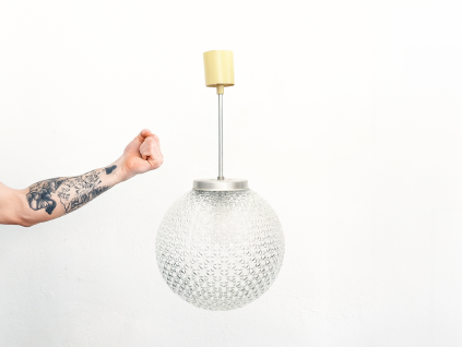 Chandelier Sphere with pressed glass