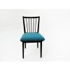 Retro židle s modrým čalouněním