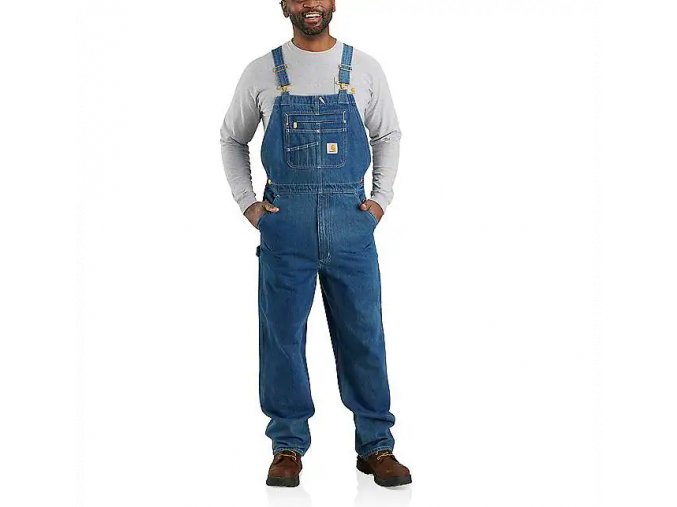 Lacláče Carhartt -Loose fit Denim Bib Overall
