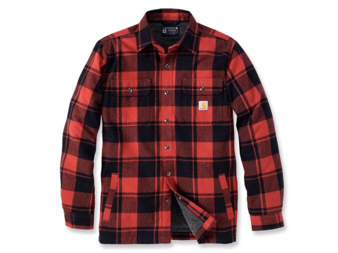 Zateplená Košile carhartt - Heavyweight Flannel Sherpa-Linned Shirt Jac