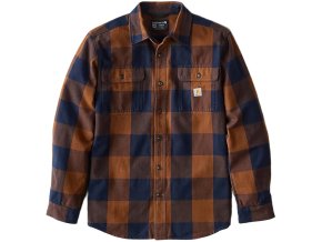 carhartt heavyweight flannel plaid hemd darkbrown ml