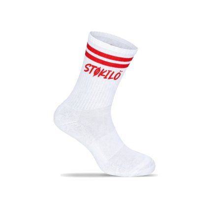 STOKILO socks stripes white red