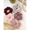 Scrunchie gumička sametová 1 ks  Ručně šité látkové scrunchie gumičky | Jemné a šetrné k vlasům | Stoklino