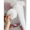 Baldachýn / nebesa - bílá  Nebesa baldachýn nad postýlku s bambulemi