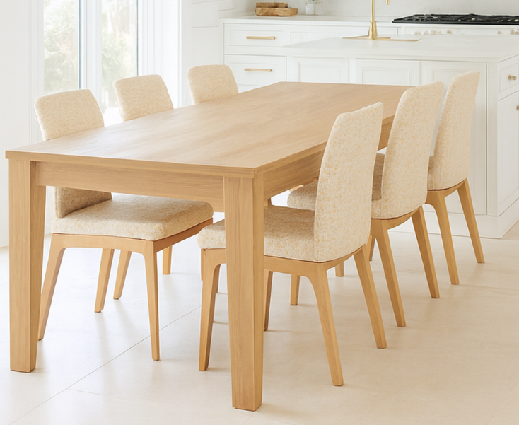 Stôl KETTY oblé hrany vhodný pri deti.