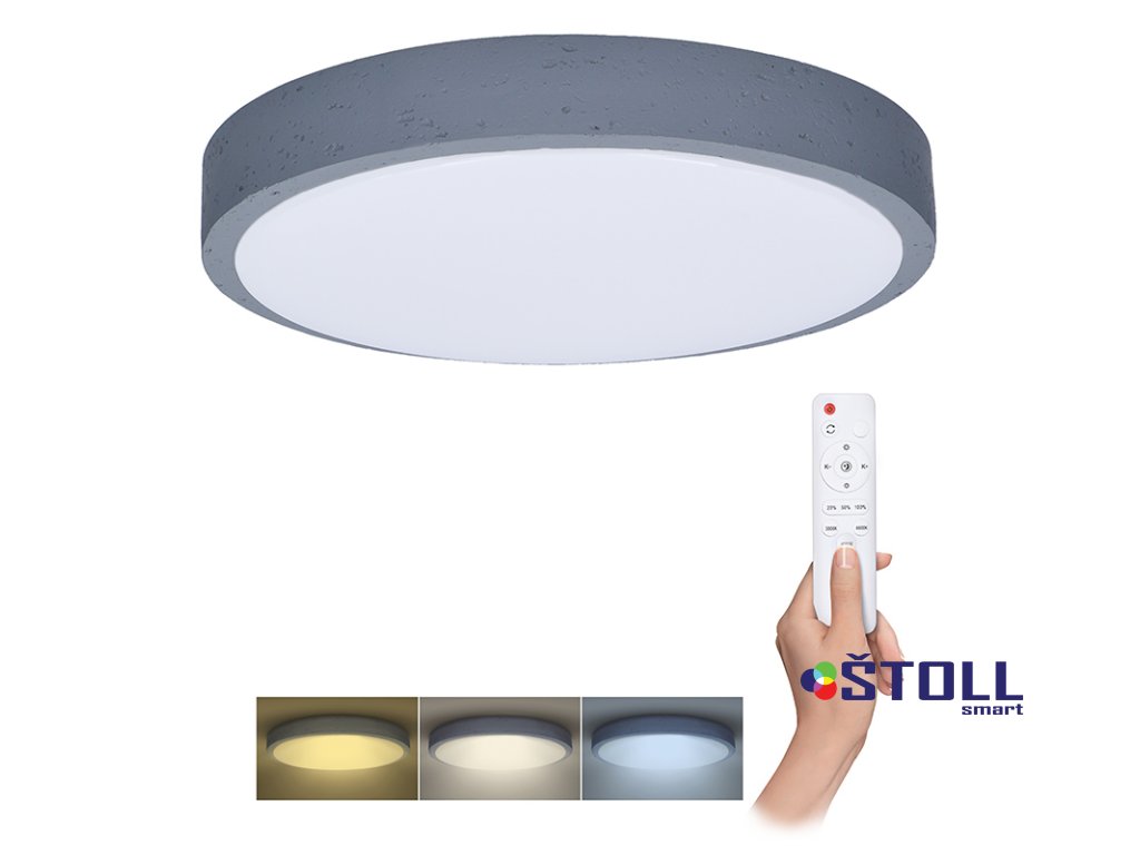 LED osvětlení s dálkovým ovladačem Grey, 60W, 4200lm, 49cm, změna chromatičnosti, stmívatelné