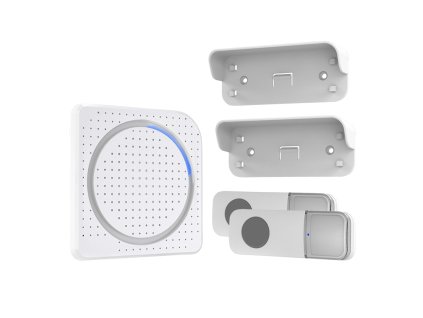 SMART bezdrátový zvonek, 2 tlačítka, do zásuvky, 200m, bílý, learning code