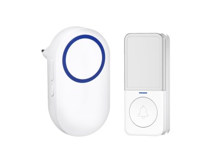 SMART bezdrátový zvonek, do zásuvky, 200m, bílý, learning code