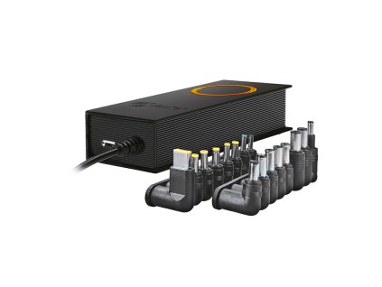Univerzální zdroj pro notebooky, 90W, 16 koncovek, automatický