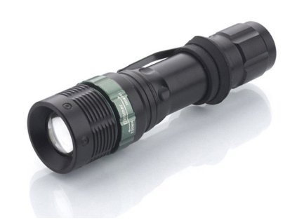 LED kovová svítilna, 150lm, 3W CREE LED, černá, fokus, 3 x AAA