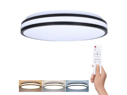 LED osvětlení s dálkovým ovladačem Laskos, 48W, 3360lm, 39cm, změna chromatičnosti, stmívatelné