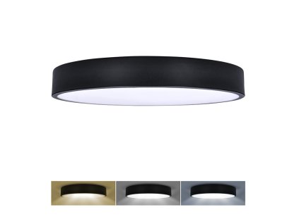 LED stropní osvětlení LECCE, 3CCT, 48W, 2900lm, 40cm, 3000/4000/6000K, černá