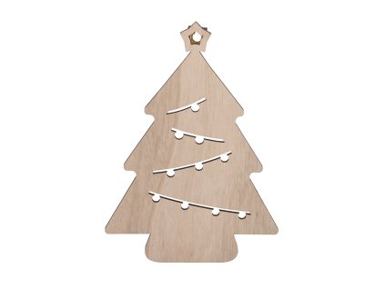 LED nástěnná dekorace vánoční stromek, 24x LED, 2x AA